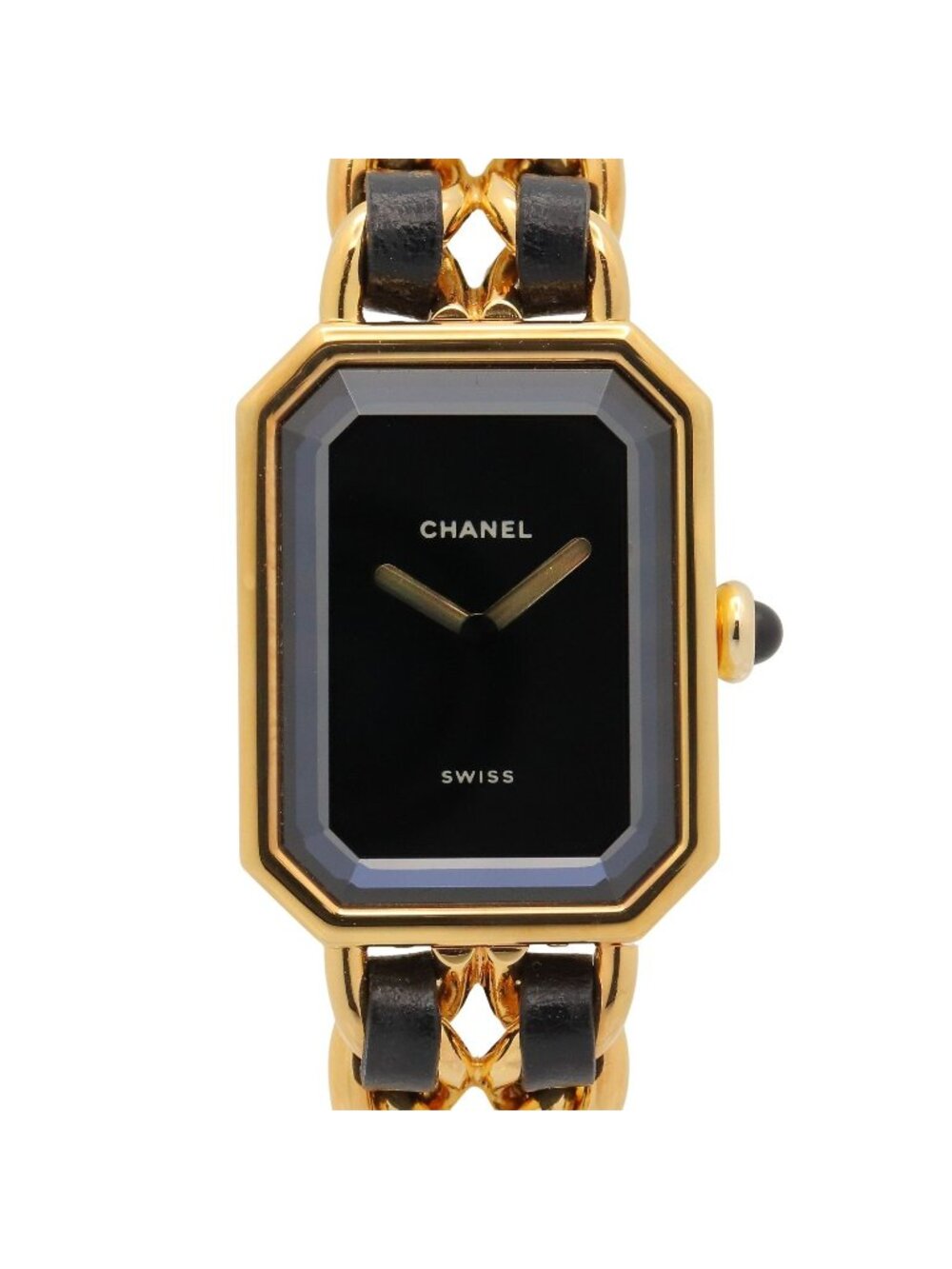 Chanel Watch Premiere M Black Leather